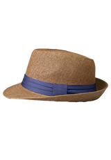 Cappello Fedora Hat con banda denim