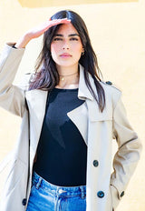 Impermeabile beige donna