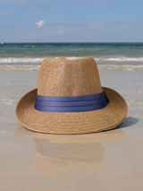 Cappello Fedora Hat con banda denim