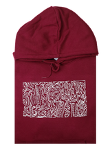 Felpa Donna "Urban Art, Bordeaux, felpata con cappuccio