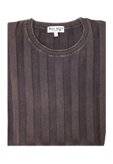 Maglione Uomo Girocollo, Grigio Marrone, lavorazione alternata