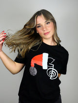 T-shirt Donna natale colore nero 100% cotone organico