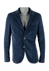 Blazer-blu-in-velluto-liscio-elegante-manifatture-bellagio