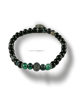 Elegante Bracciale Elastico unisex composto da perle in pietra naturale