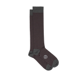 Calza-punta-talloni-rinforzata-Grigio-Bordeaux 90%-cotone-6%-elastan 4%-poliammide-bell-agio-manifatture-alghero