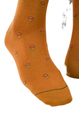 Calza-talloni-Ruggine-Rombi-poliammide-bell-agio-manifatture-alghero