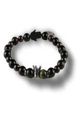 Elegante-Bracciale-da-uomo-Elasticocon-ciondolo-acorona-_adornato-di-pietre-naturali-bellagio-manifatture-alghero