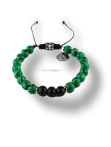 Bracciale uomo con perle in pietra naturale