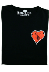 T-shirt Cuore, colore nero 100% Cotone organico