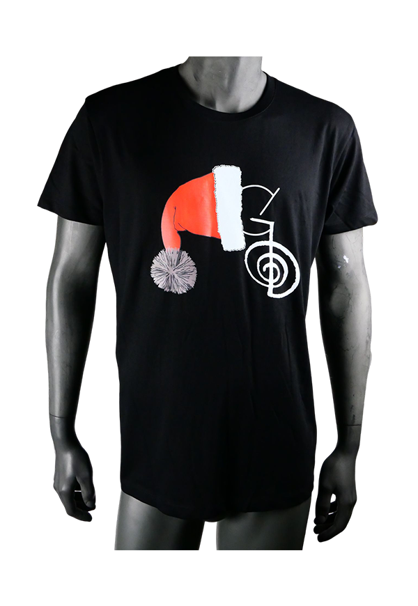T-shirt-natale-colore-nero-100%-cotone-organico