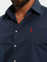 Camicia Popeline, collo senza bottoni su punte