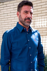 Camicia Popeline, collo senza bottoni su punte