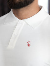 Polo piquet, bianco latte