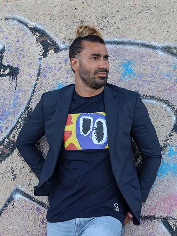 T-shirt ART, Blu, 100% Cotone Organico