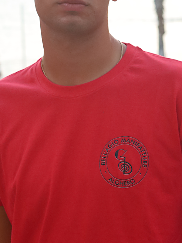 T-shirt Bell'agio Manifatture, colore rosso 100% Cotone organico