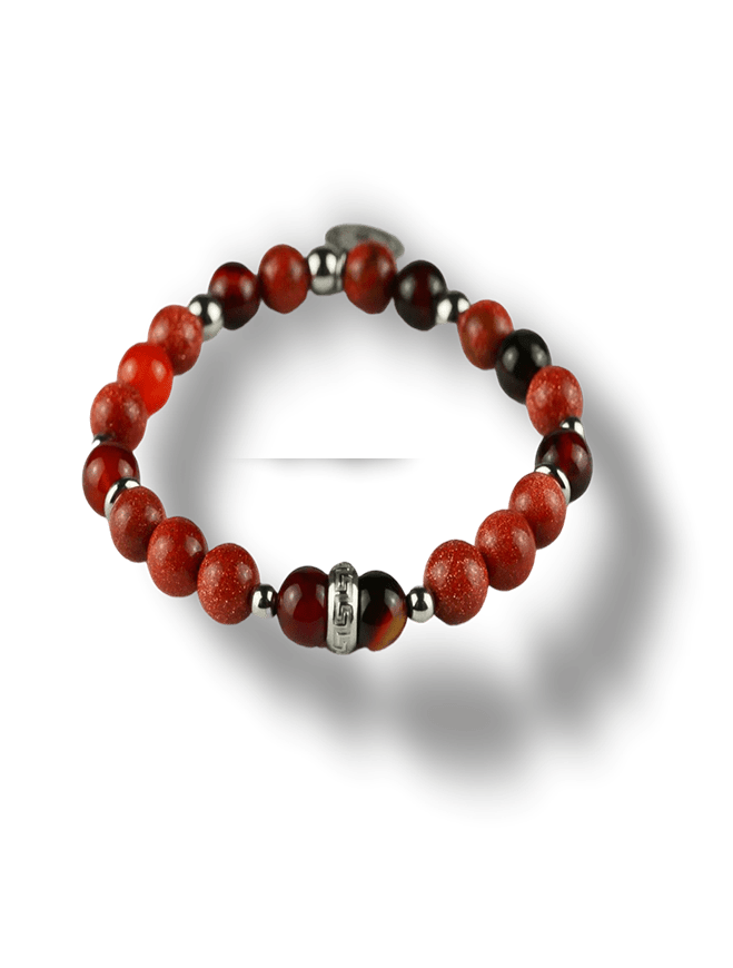 Bracciale-Elastico-da-uomo-conciondoload-anello-compostoda-perle-inpietra-naturale