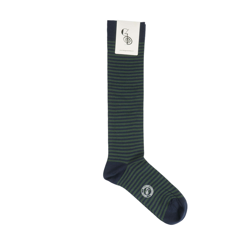 Calza-blu-verde-cotone-poliammide-bell-agio-manifatture-alghero