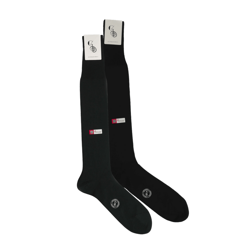 Calze lunghe uomo cotone Filo di Scozia colore Nero