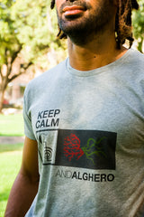 T-shirt Keep Calm, Grigio, 100% Cotone Organico